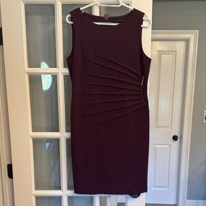 Ivanka Trump Sleeveless Plum Dress